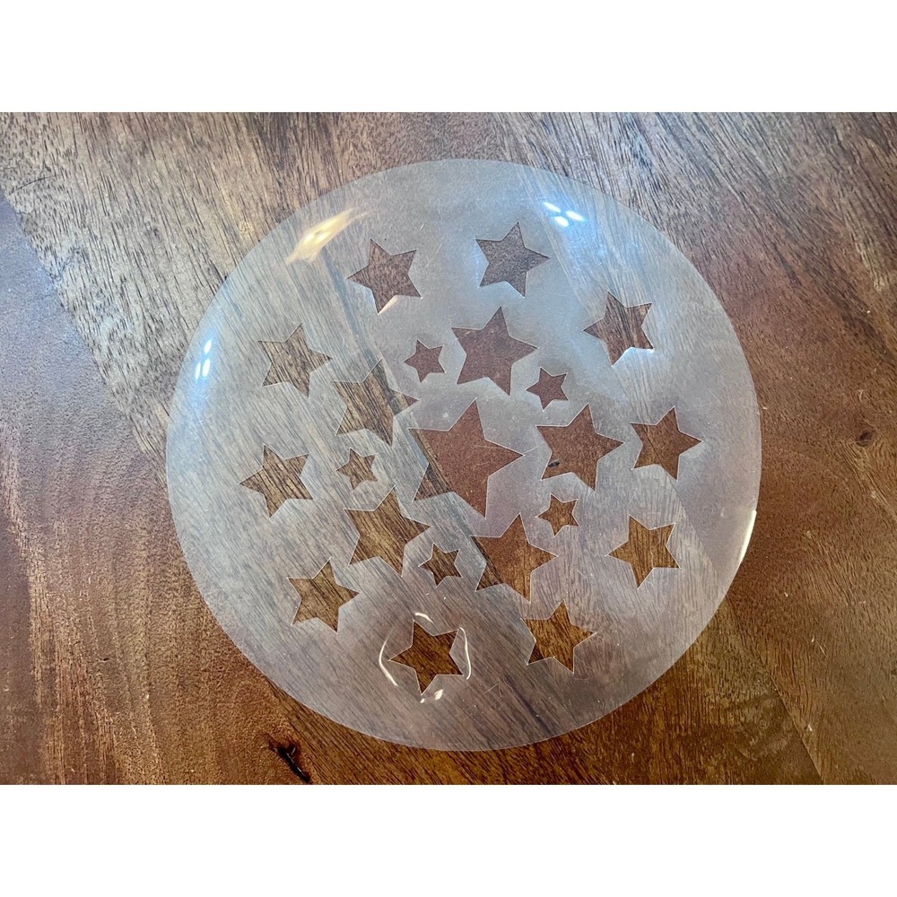 Lot of 6 Holiday Cake Stencils Plastic American Flag Stars Birthday Anniversary